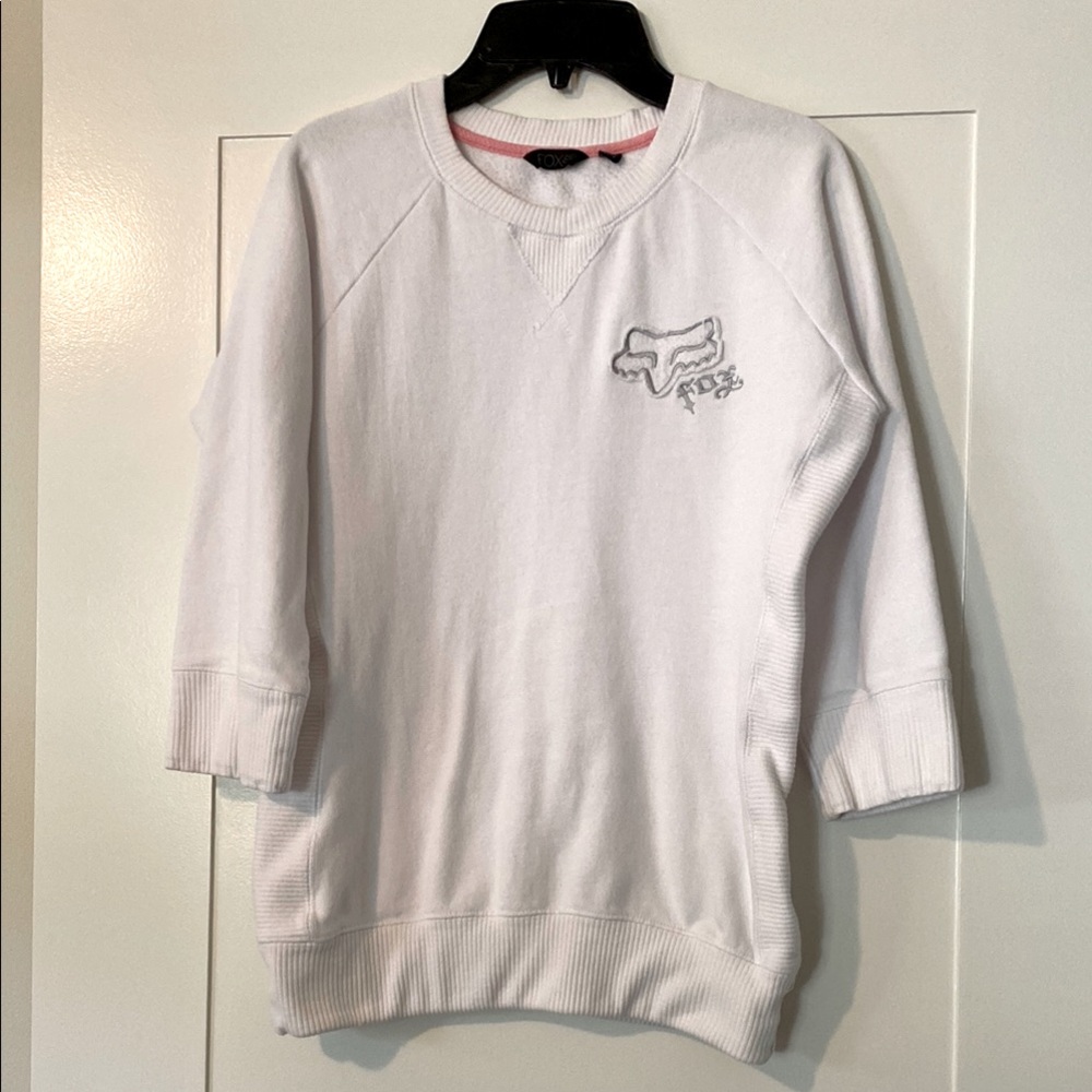 Fox Racing White Sweatshirt - Size Medium